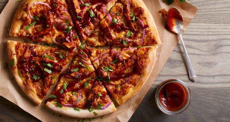 bbq chicken pizza from california pizza kitchen a client of wisetail lms