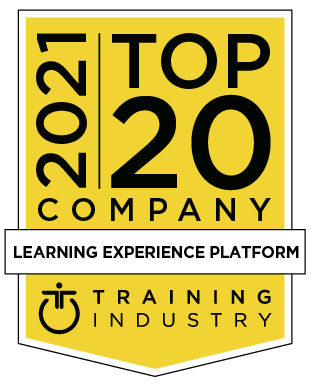 LXP Top 20 Award Badge for 2021 from Training Industry